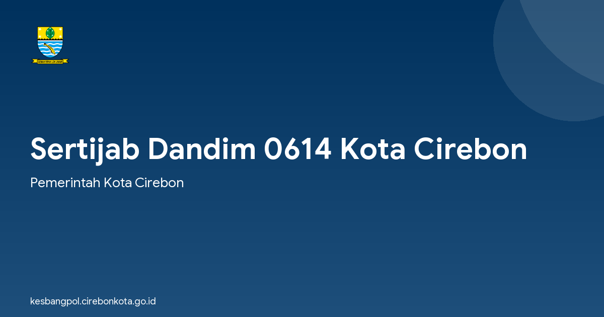 Sertijab Dandim 0614 Kota Cirebon
