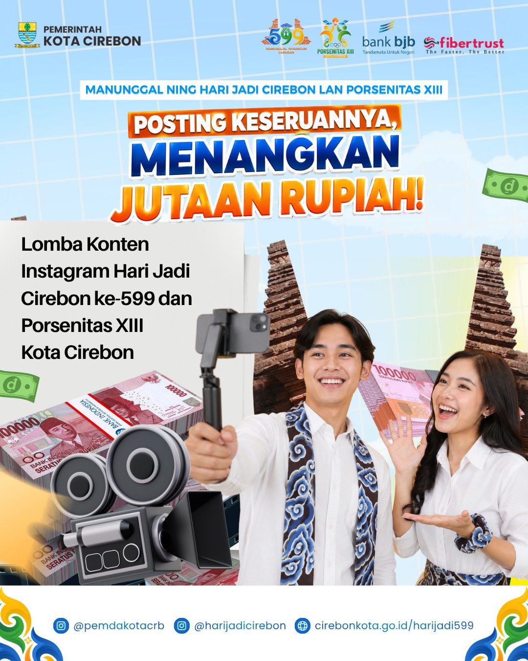 Lomba Konten Instagram Hari Jadi Cirebon ke-599 dan PORSENITAS XIII Kota Cirebon!
