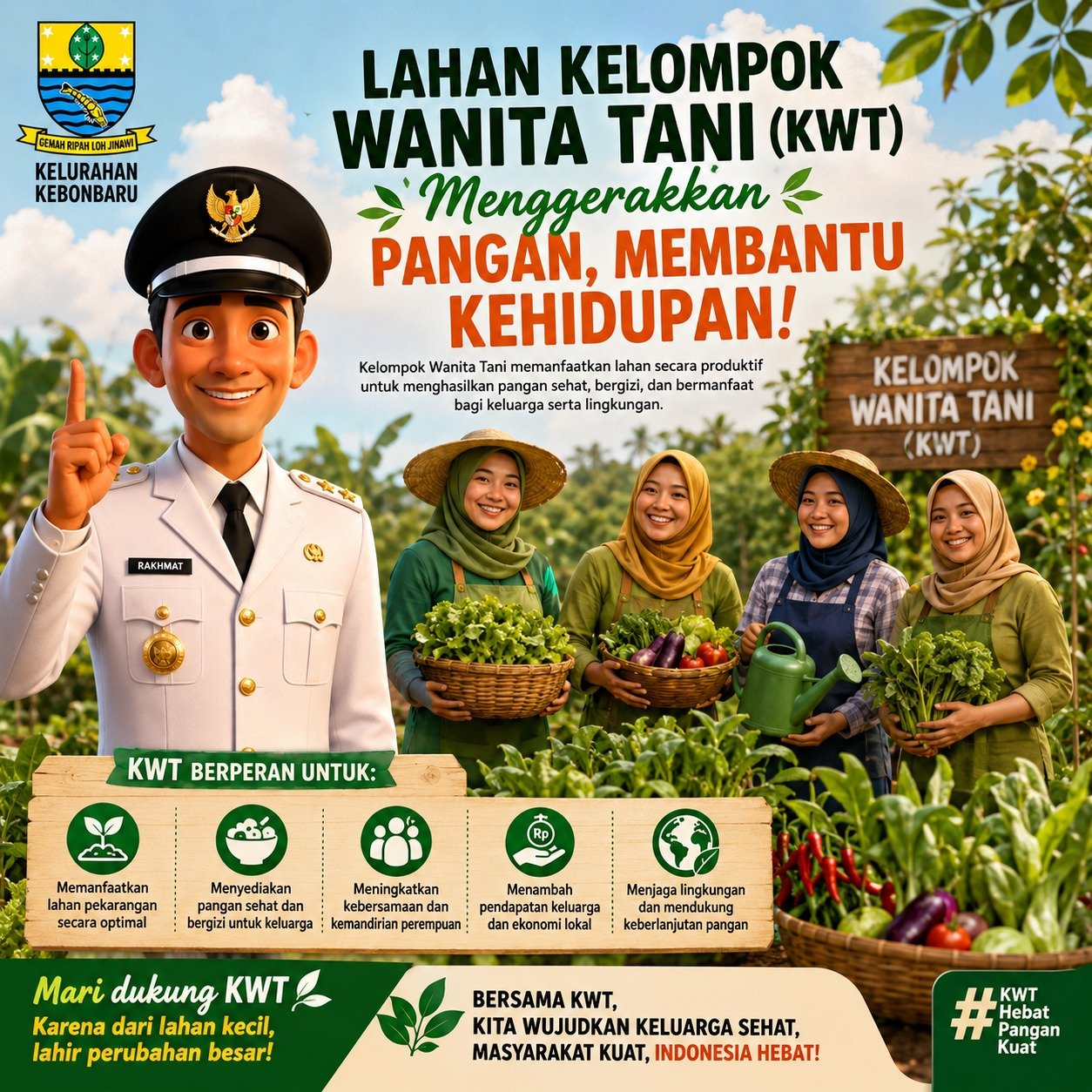 Lahan Kelompok Wanita Tani (KWT), Langkah Nyata Membantu Ketahanan Pangan!