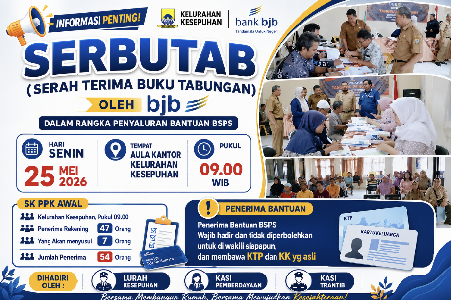 AULA KELURAHAN KESEPUHAN DI SERBU WARGA UNTUK SERBUTAB dari BJB