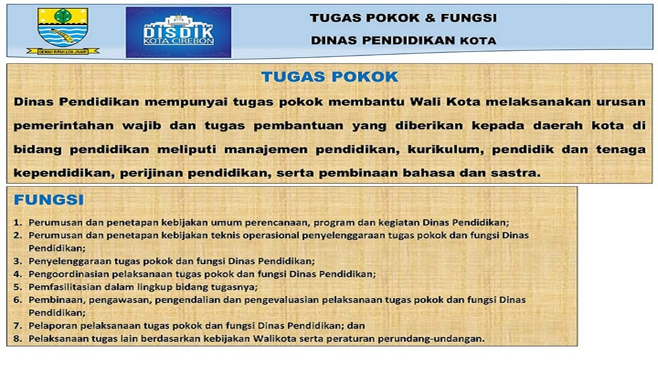 TUGAS POKOK DAN FUNGSI