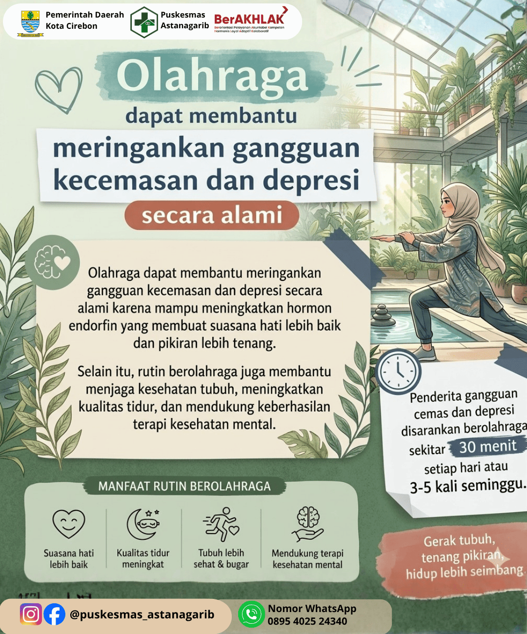 Olahraga dapat Membantu Meringankan Gangguan Kecemasan dan Depresi Secara Alami