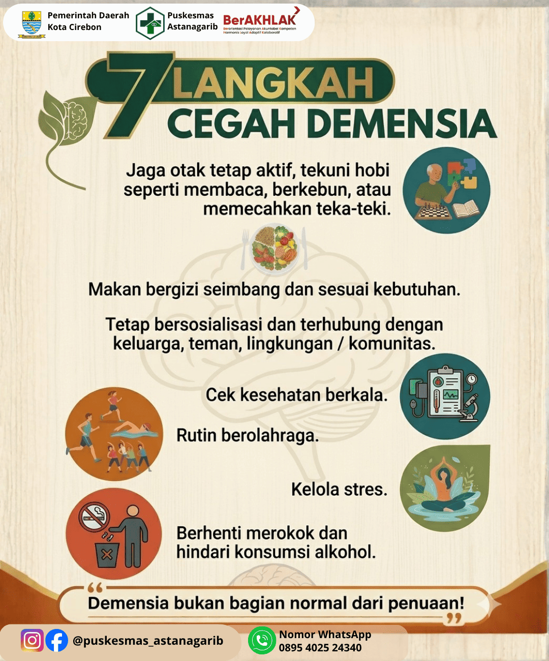 7 Langkah Cegah Demensea