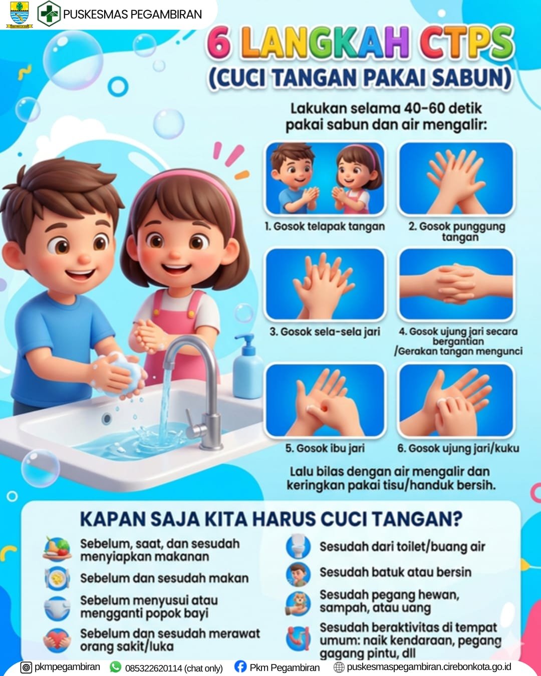 6 LANGKAH (CTPS) CUCI TANGAN PAKAI SABUN