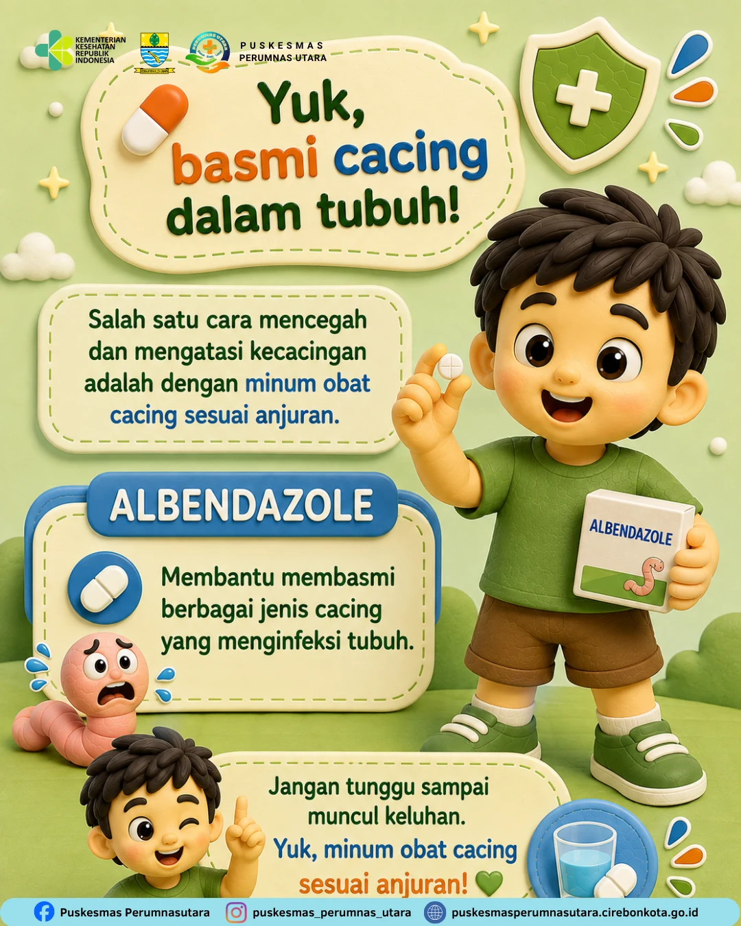 Jangan Biarkan Cacing Ganggu Tumbuh Kembang Si Kecil!